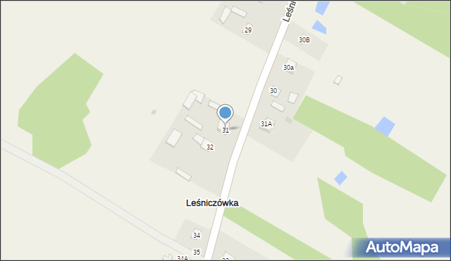 Leśniczówka, Leśniczówka, 31, mapa Leśniczówka