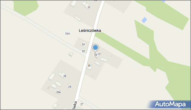 Leśniczówka, Leśniczówka, 33, mapa Leśniczówka