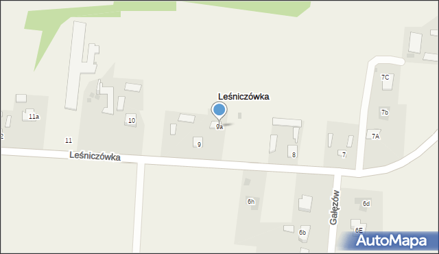 Leśniczówka, Leśniczówka, 9a, mapa Leśniczówka