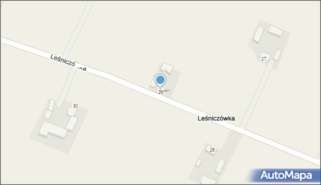 Leśniczówka, Leśniczówka, 29, mapa Leśniczówka