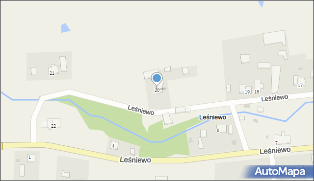 Leśniewo, Leśniewo, 20, mapa Leśniewo