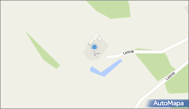 Leśnik, Leśnik, 11, mapa Leśnik