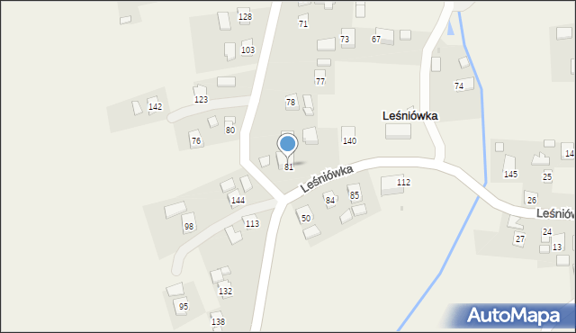 Leśniówka, Leśniówka, 81, mapa Leśniówka