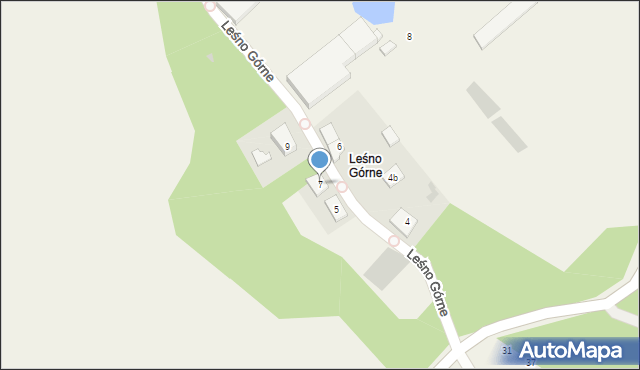 Leśno Górne, Leśno Górne, 7, mapa Leśno Górne
