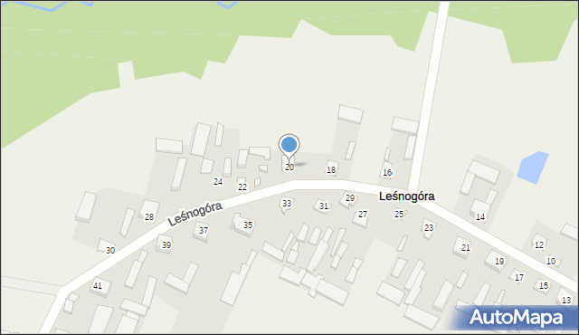 Leśnogóra, Leśnogóra, 20, mapa Leśnogóra