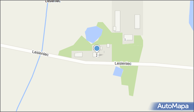 Leśny Rów, Lesieniec, 2/2, mapa Leśny Rów