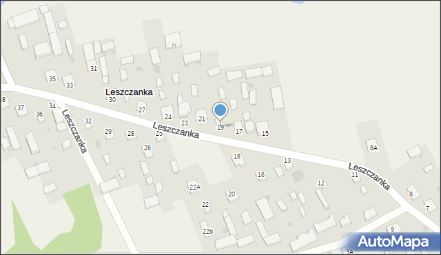 Leszczanka, Leszczanka, 19, mapa Leszczanka