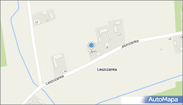 Leszczanka, Leszczanka, 15a, mapa Leszczanka