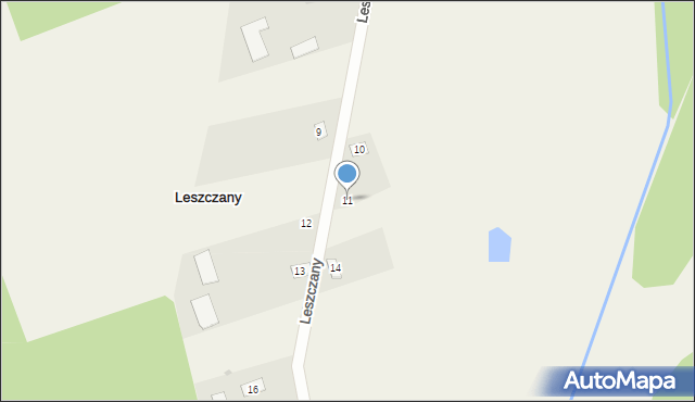 Leszczany, Leszczany, 11, mapa Leszczany