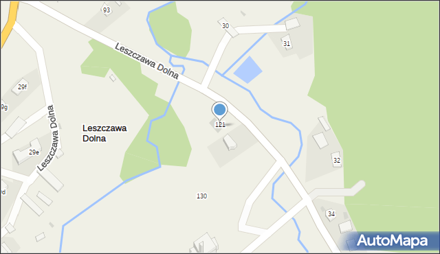 Leszczawa Dolna, Leszczawa Dolna, 127, mapa Leszczawa Dolna