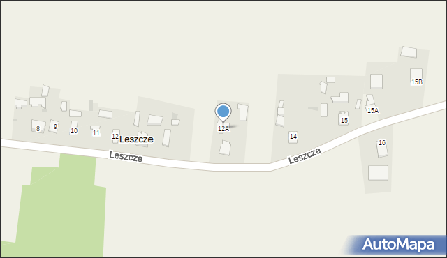 Leszcze, Leszcze, 12A, mapa Leszcze