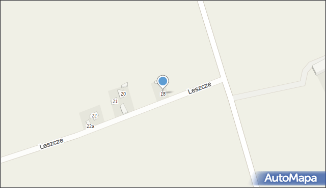 Leszcze, Leszcze, 18, mapa Leszcze