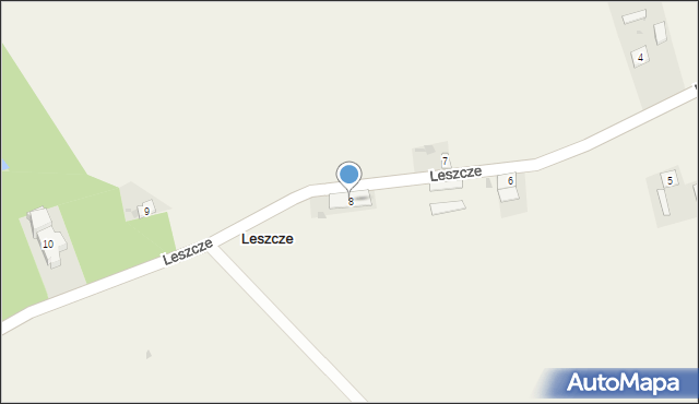 Leszcze, Leszcze, 8, mapa Leszcze