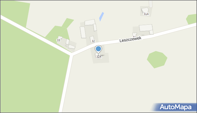 Leszczewek, Leszczewek, 32A, mapa Leszczewek