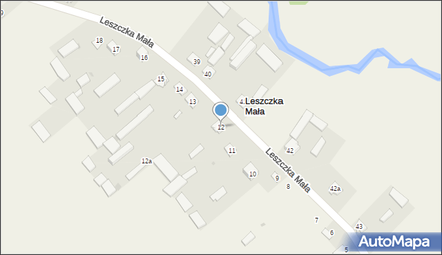 Leszczka Mała, Leszczka Mała, 12, mapa Leszczka Mała