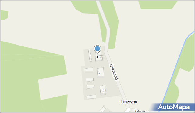 Leszczno, Leszczno, 8, mapa Leszczno