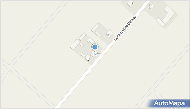 Leszczydół-Działki, Leszczydół-Działki, 1a, mapa Leszczydół-Działki