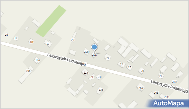 Leszczydół-Podwielątki, Leszczydół-Podwielątki, 20a, mapa Leszczydół-Podwielątki
