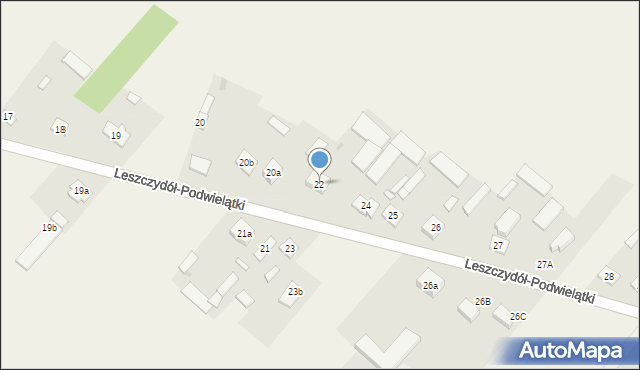 Leszczydół-Podwielątki, Leszczydół-Podwielątki, 22, mapa Leszczydół-Podwielątki