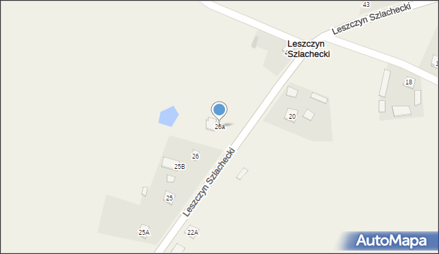 Leszczyn Szlachecki, Leszczyn Szlachecki, 26a, mapa Leszczyn Szlachecki