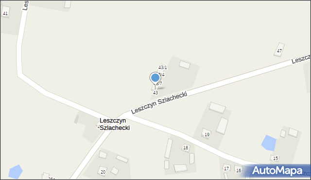 Leszczyn Szlachecki, Leszczyn Szlachecki, 43/9, mapa Leszczyn Szlachecki