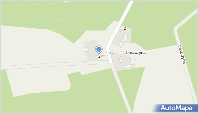 Leszczyna, Leszczyna, 4, mapa Leszczyna