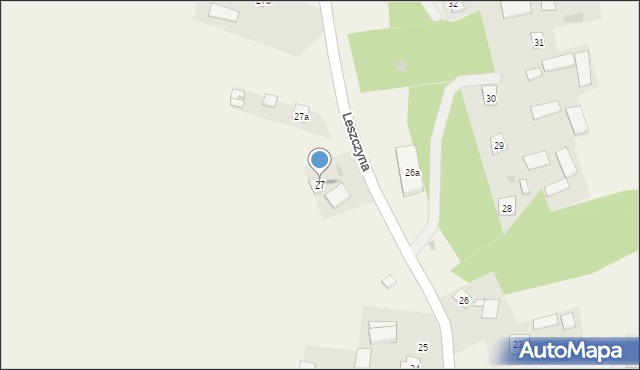 Leszczyna, Leszczyna, 27, mapa Leszczyna