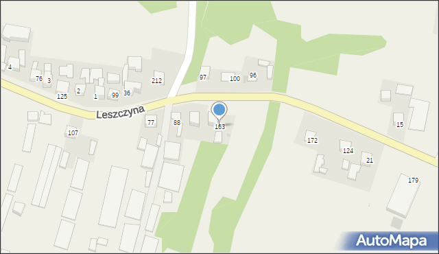 Leszczyna, Leszczyna, 163, mapa Leszczyna