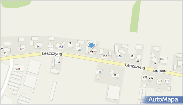 Leszczyna, Leszczyna, 27, mapa Leszczyna