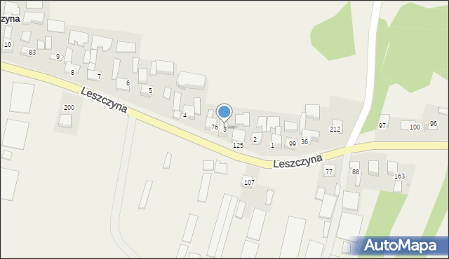 Leszczyna, Leszczyna, 3, mapa Leszczyna