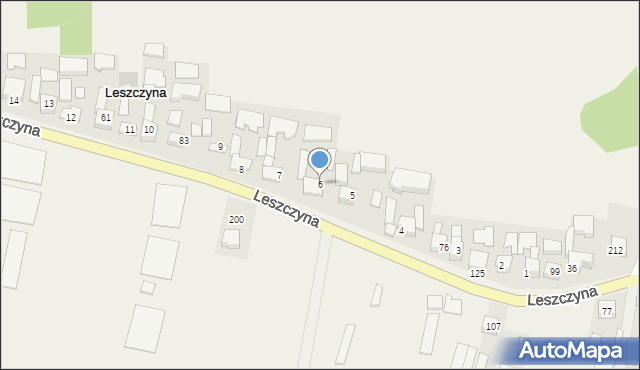 Leszczyna, Leszczyna, 6, mapa Leszczyna