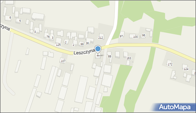 Leszczyna, Leszczyna, 77, mapa Leszczyna