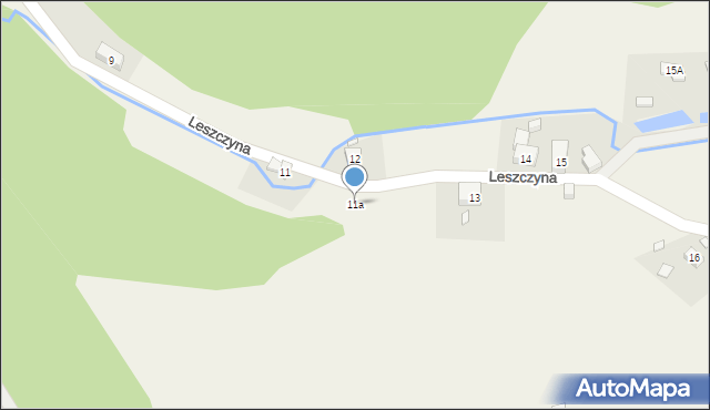 Leszczyna, Leszczyna, 11a, mapa Leszczyna