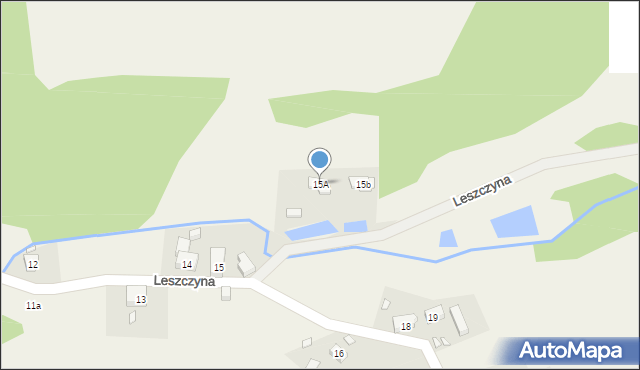 Leszczyna, Leszczyna, 15A, mapa Leszczyna