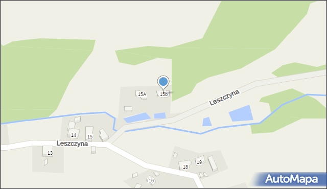 Leszczyna, Leszczyna, 15b, mapa Leszczyna