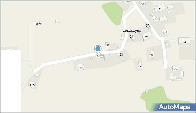 Leszczyna, Leszczyna, 34, mapa Leszczyna