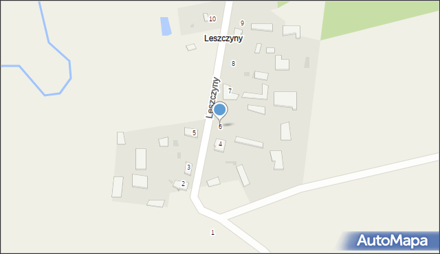 Leszczyny, Leszczyny, 6, mapa Leszczyny