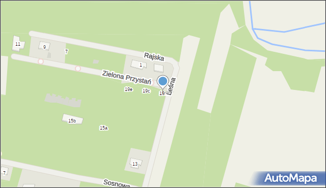 Leszczyny, Leśna, 19a, mapa Leszczyny