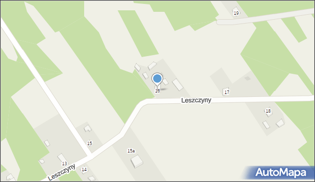 Leszczyny, Leszczyny, 16, mapa Leszczyny