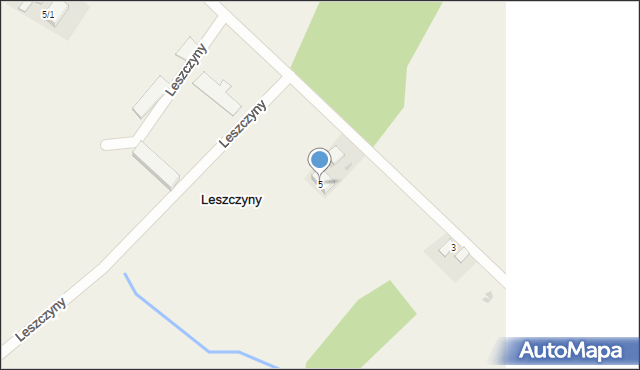 Leszczyny, Leszczyny, 5, mapa Leszczyny