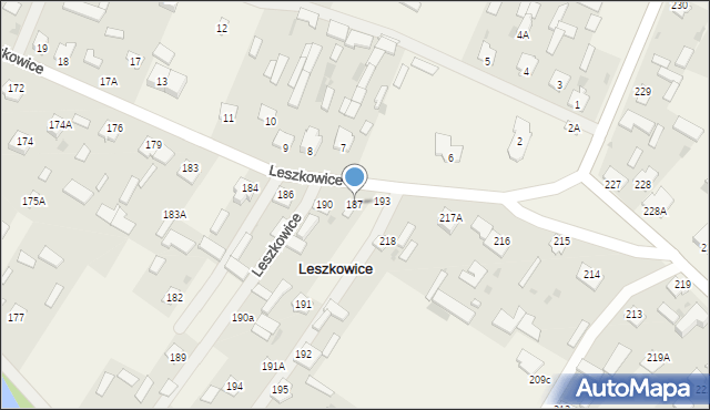 Leszkowice, Leszkowice, 187, mapa Leszkowice