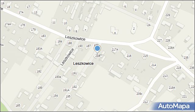 Leszkowice, Leszkowice, 218, mapa Leszkowice