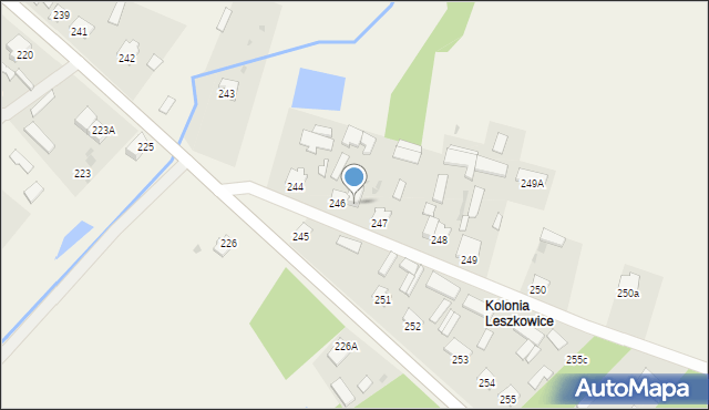 Leszkowice, Leszkowice, 246A, mapa Leszkowice