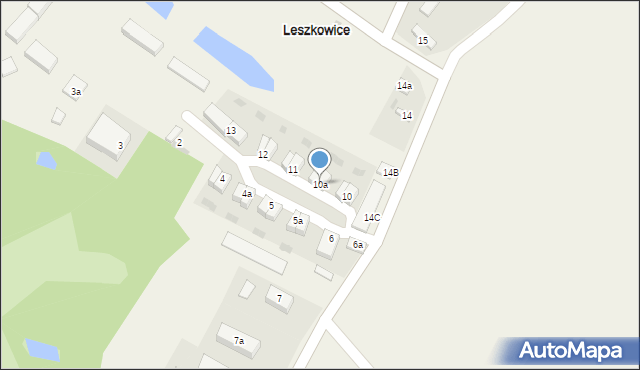 Leszkowice, Leszkowice, 10a, mapa Leszkowice