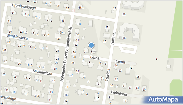 Leszno, Lema Stanisława, 3, mapa Leszno