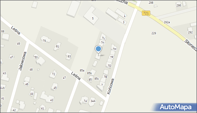 Lesznowola, Leśna, 85c, mapa Lesznowola