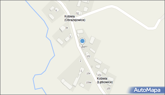 Łętkowice, Łętkowice, 103, mapa Łętkowice