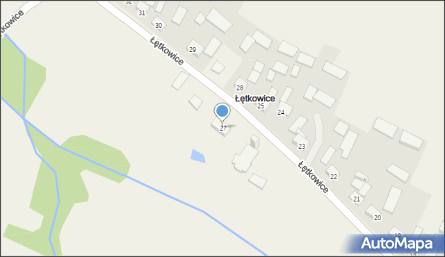 Łętkowice, Łętkowice, 27, mapa Łętkowice