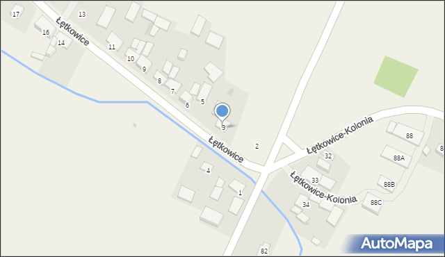 Łętkowice, Łętkowice, 3, mapa Łętkowice