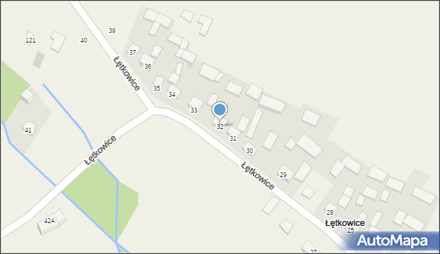 Łętkowice, Łętkowice, 32, mapa Łętkowice